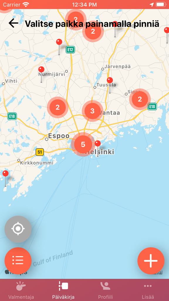 Voit lisätä ampumapaikkoja…